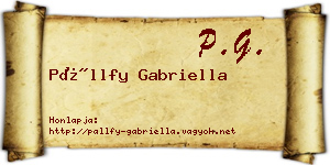 Pállfy Gabriella névjegykártya